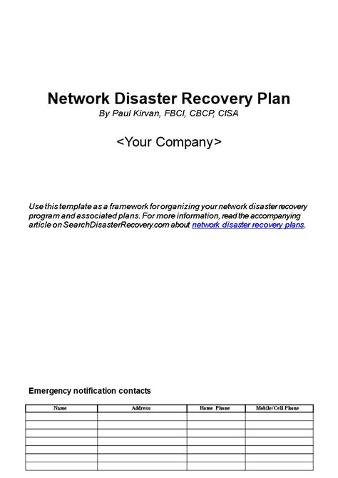 Disaster Recovery Plan Template Are You Prepared?