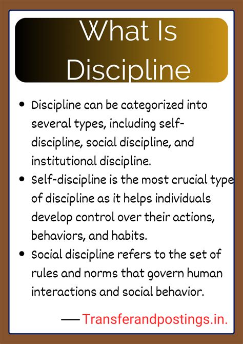 Discipline Meaning