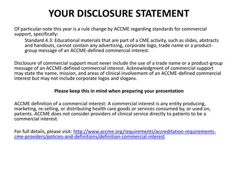 Disclosure Statement Meaning