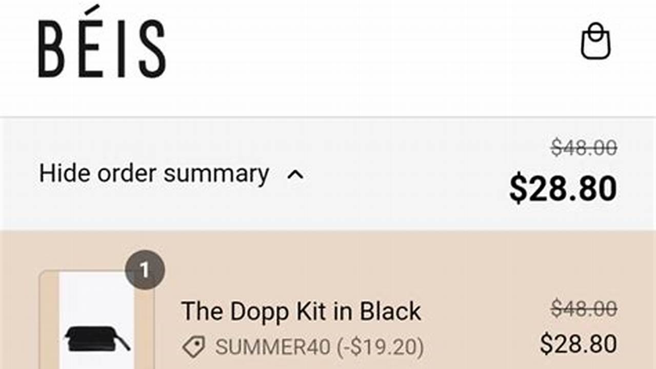 Discount Code For Beis 2024 India