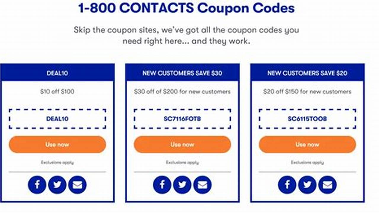 Discount Contacts Coupon Code 2024 Promo Code