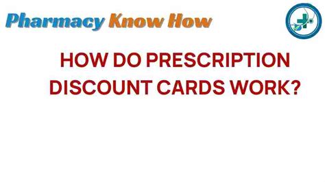 Discount Cards and Prescription Programs