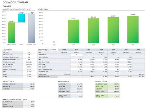 Discounted Cash Flow Excel Template