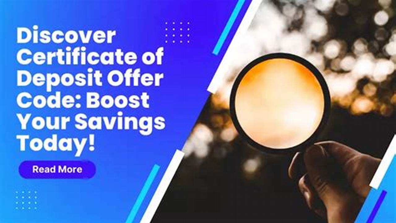 Discover Savings Offer Code 2024