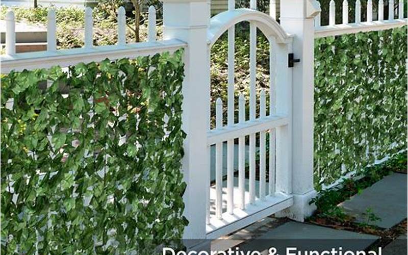 Discover The Benefits And Drawbacks Of Privacy Screen Fence Ivy