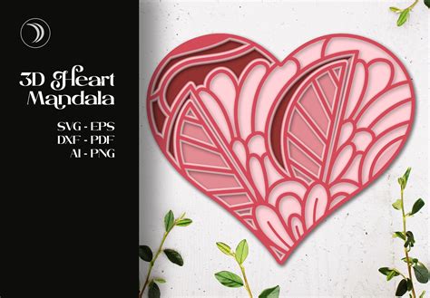 Discover How to Create a Gorgeous Layered Heart Mandala SVG in Minutes!