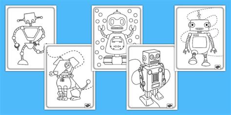 Discovering Different Types of Robot Colouring In Pages