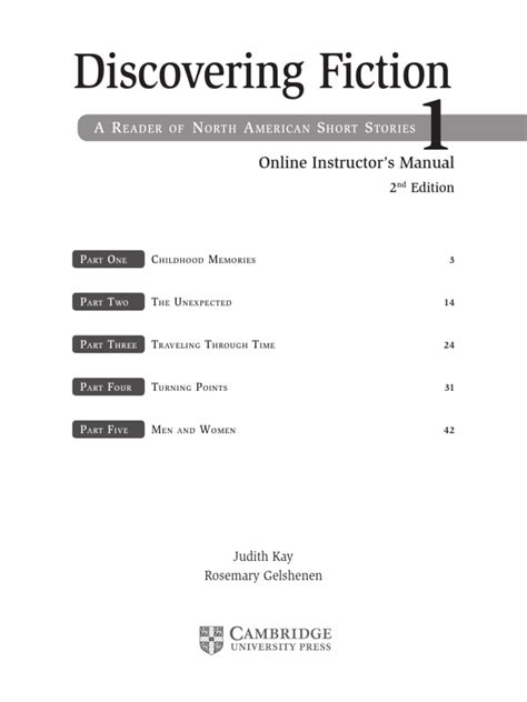 Discovering Fiction 2 Answer Key