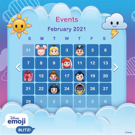 Disney Emoji Blitz Google Calendar