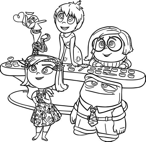 Disney Inside Out Coloring Pages Characters Free Printable Coloring Pages