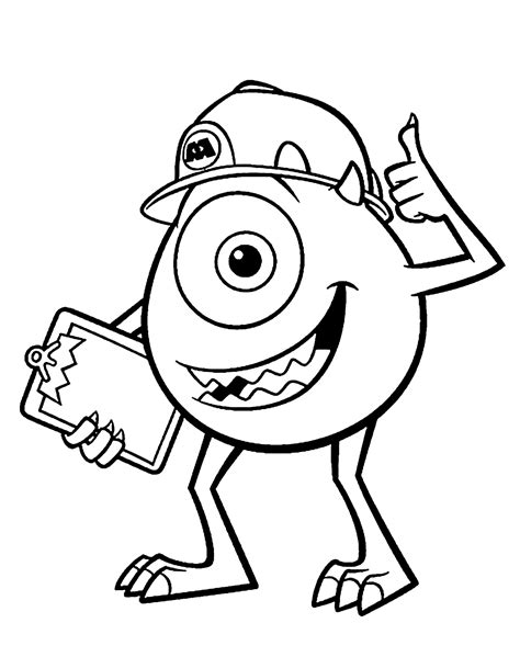 Baby Mike Wazowski Coloring Pages Coloring Home