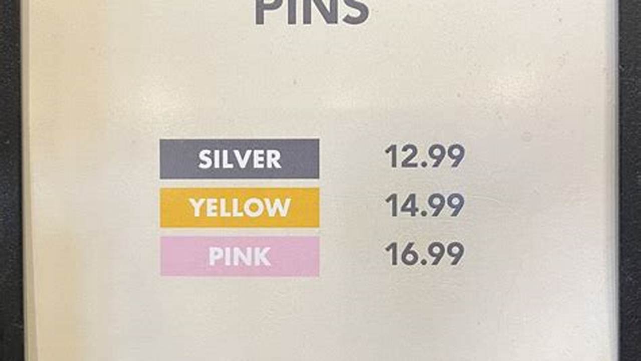 Disney Price Color Guide 2024