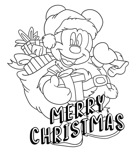 Disney Printable Christmas Coloring Pages