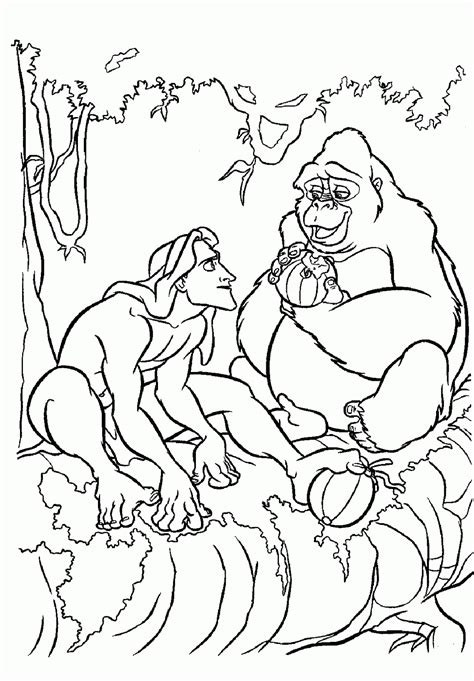 Tarzan to color for kids Tarzan Kids Coloring Pages