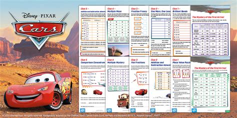 Disney Cars Math Printables Making The Number 5