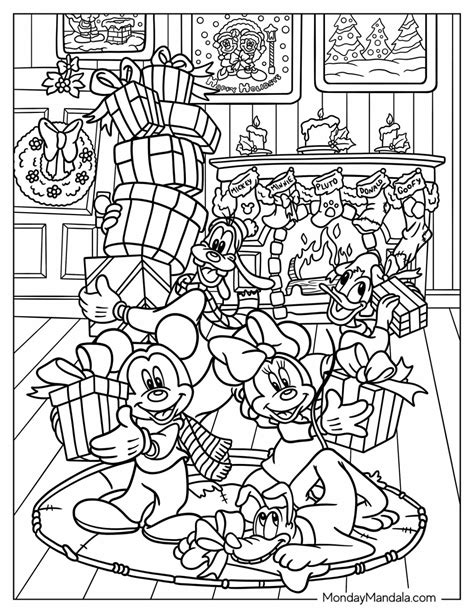 Disney Christmas Coloring Page