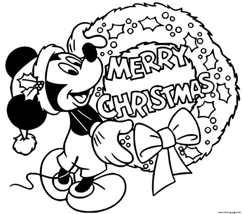 Disney Christmas Coloring Pages Free Printable
