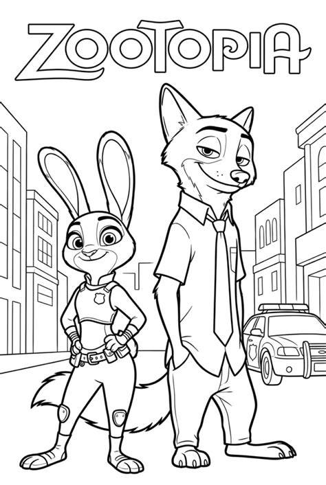 Disney Coloring Pages Zootopia