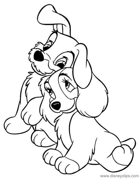 Lady and the Tramp Coloring Pages Best Coloring Pages For Kids