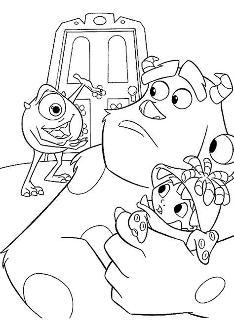 disney pixar monsters inc coloring pages kids under 7 monsters inc
