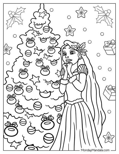 Disney Princess Coloring Pages Christmas