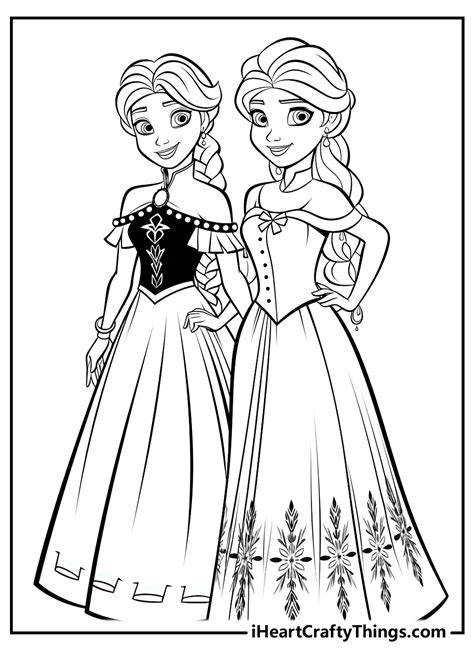 Disney Princess Coloring Pages Frozen Elsa And Anna