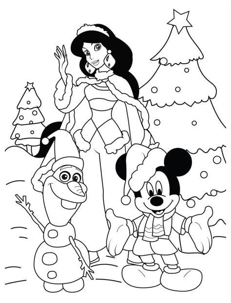 Disney Princess Easy Christmas Coloring Pages