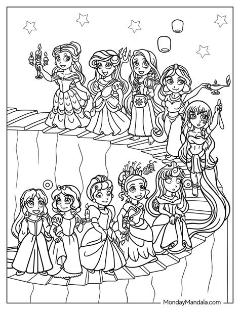 Disney Princesses Free Coloring Pages
