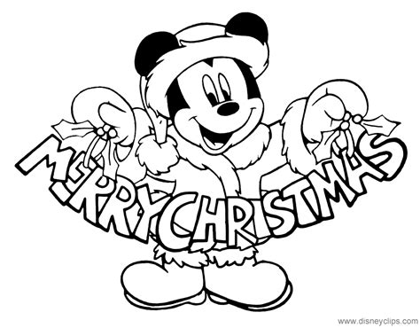 Disney Printable Christmas Coloring Pages