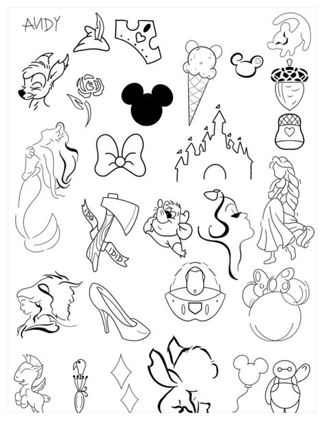 Disney Tattoo Drawings