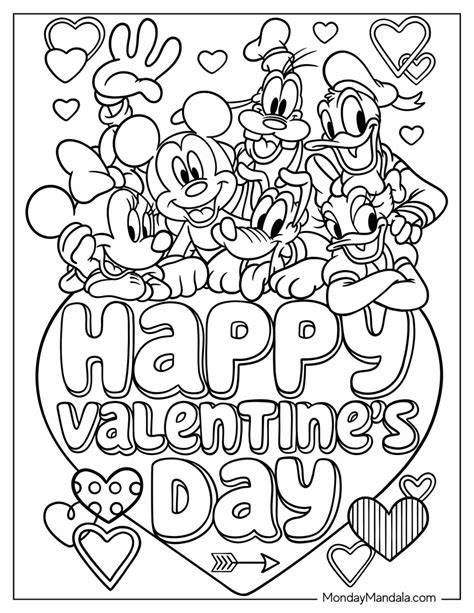 Disney Valentines Day Coloring Pages Printable