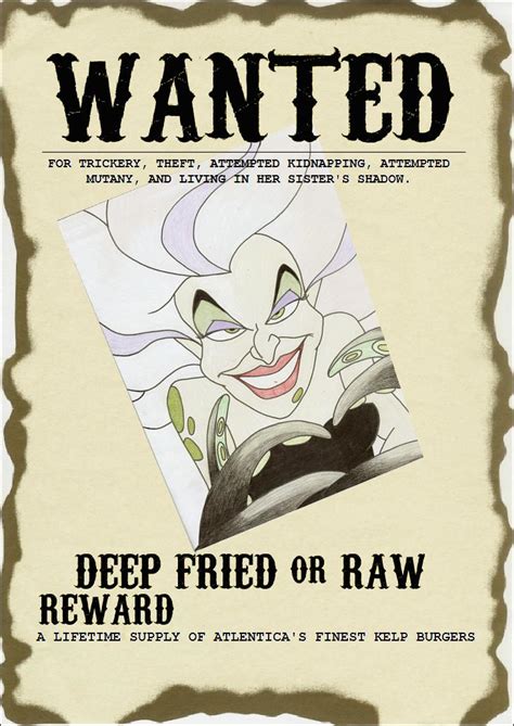 Disney Villain Wanted Posters Printable