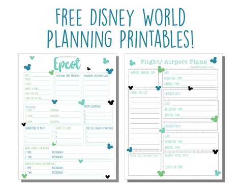 Disney World Printables