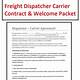 Dispatcher Carrier Packet Template