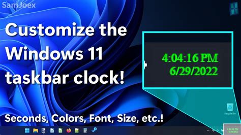 Display Seconds On Windows 11 Taskbar Clock