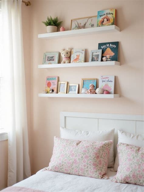 Display cherished treasures in blue bedroom