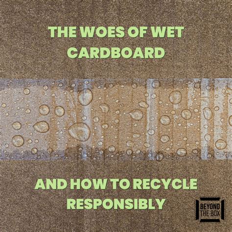 Disposing of wet cardboard