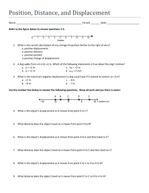 Distance And Displacement Worksheet With Answer Key