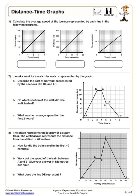 Distance Vs Time Graph Worksheet Answer Key - 28 Describing Motion