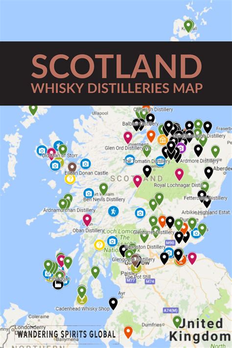 Distilleries Of Scotland Map