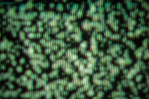 Distorted TV Screen Close Up