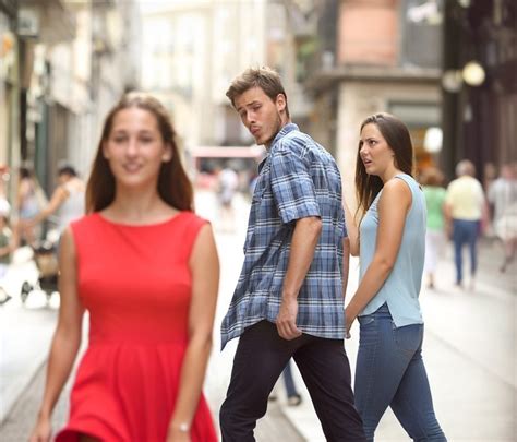 Distracted Boyfriend Meme Blank Gif