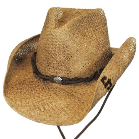 Distressed Straw Cowboy Hat