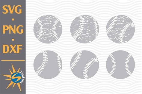 Download Distressed Baseball DXF Files