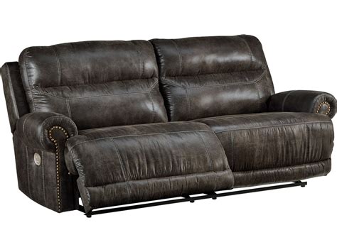 Distressed Leather Recliner Sofa