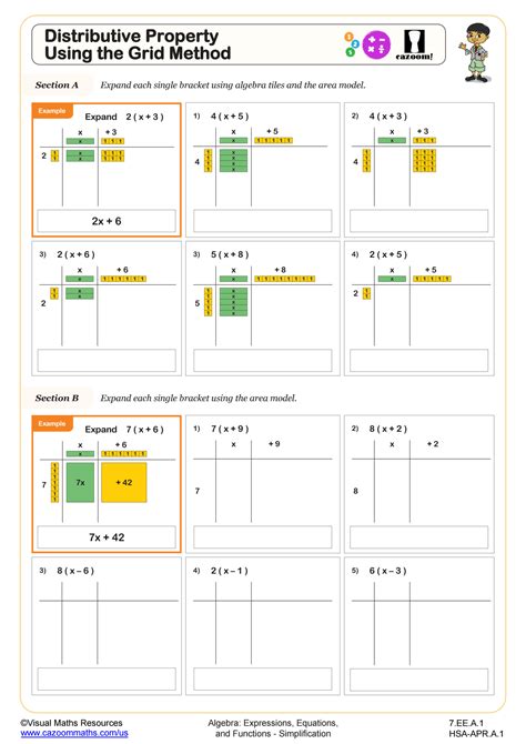 Distributive Property Worksheet by TruBluTeacher | TpT