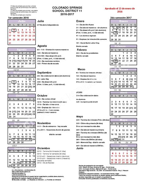 District 11 Colorado Springs Calendar