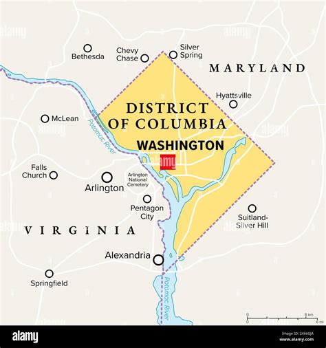 District Of Columbia Us Map