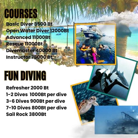 Dive Package Pricing