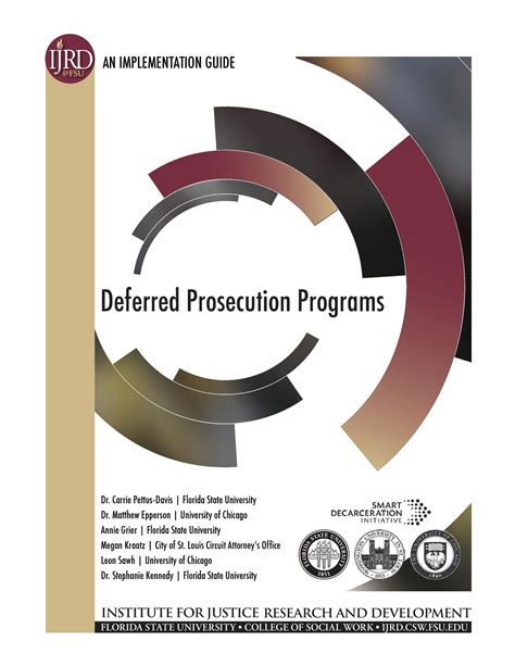 Diversion Programs and Deferred Prosecution
